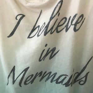 Tank Top - “I Believe in Mermaids” in blue ombre